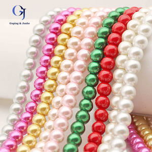 Bán buôn thời trang phong cách thủy tinh đầy màu sắc ngọc trai hạt thủy tinh lỏng hạt ngọc trai - Product Image 1