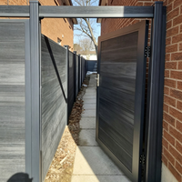 Clôture WPC de haute qualité pour jardin extérieur, panneaux composites bois-plastique avec cadre en aluminium pour villa résidentielle