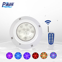 PIKES PK6005 Lumière de piscine LED de haute qualité IP68 étanche 12W avec batterie au lithium 3000mAh, montage mural, certifiée CE