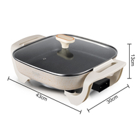 Marmite Électrique RAF 5L Antiadhésive Multi-Cuiseur pour Ramen, Steak, Riz, Flocons d'Avoine, Soupe, Utilisation Maison et Cuisine