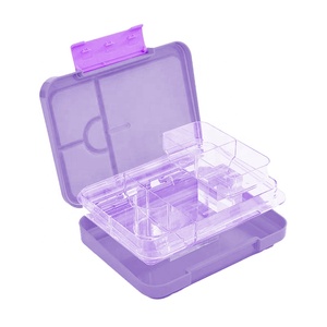 Boîte à lunch pour enfants en plastique avec gourde pour enfants, matériau Tritan, plateau amovible, sans BPA, <span class=keywords><strong>bento</strong></span> - Product Image 1