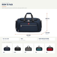 Sac de voyage polochon 39L en Oxford hydrofuge, à blocs de couleur, ouverture supérieure complète, bandoulière, pour les acheteurs en gros de sacs de voyage d'affaires