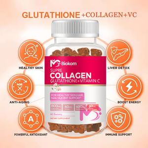 Private label vegano Anti invecchiamento glutatione collagene Glow gommoso orso integratore con vitamina C per la pelle sbiancante <span class=keywords><strong>capelli</strong></span> e unghie - Product Image 3