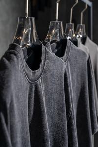 260G Loose Short Sleeve Blank Wash T-shirt Low MOQ Custom Your Own Logo Mens Acid Wash <b>Tshirts</b> - Product Image 2