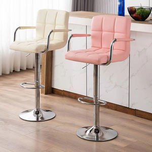 <span class=keywords><strong>Taburete</strong></span> de Barra para Isla de <span class=keywords><strong>Cocina</strong></span> con Reposabrazos en Forma de U de Espuma de Doble Capa de 21 <span class=keywords><strong>cm</strong></span> de Altura - Product Image 1