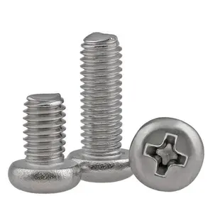 DIN7985 stainless steel Cross recessed raised cheese head machine screws