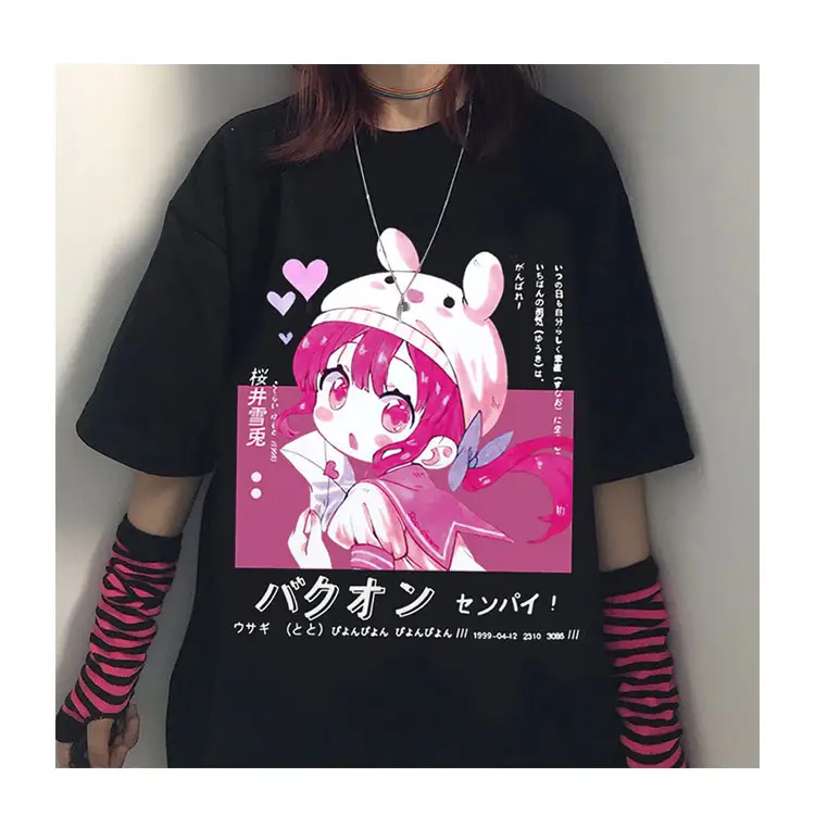 Graphic t shirts Y2k Kawaii Clothes Plus Size Women Clothing Anime Goth Summer Clothes Harajuku Aesthetic Korean Fashion T Shirt