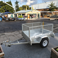 Remorque utilitaire de haute qualité et robuste, remorque de camping-car galvanisée à chaud avec remorquage de bateau, remorque à caisse à essieu simple