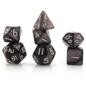 Vente en gros, Logo numérique acrylique personnalisé imprimé d4 d6 d20, Mini ensemble de dés <span class=keywords><strong>miniatures</strong></span>, jeu de donjons et Dragons, 10mm, 8mm, dés noirs - Product Image 1