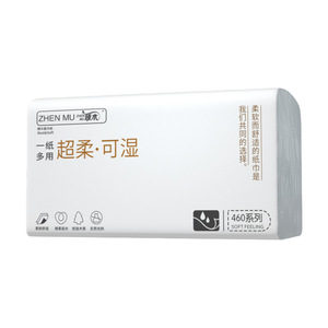 กระดาษเช็ดหน้าเจิ้นมู่ 75 แพ็ค กระดาษเช็ดมือแบบหนานุ่มขนาดครอบครัว ใช้ในครัว - Product Image 3