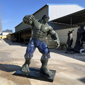 Sculpture en fibre de verre <span class=keywords><strong>Hulk</strong></span> grandeur nature | Statue de super-héros pour parc à thème de film, centre commercial et décoration extérieure intérieure - Product Image 3
