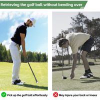Ensemble de récupérateurs de balles de golf en plastique, installation rapide, accessoires de golf durables pour le golf