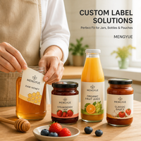 Impression d'étiquettes personnalisées en vinyle imperméable pour pots de miel, étiquettes pour emballages de pots, étiquettes pour aliments et boissons, autocollants anti-contrefaçon