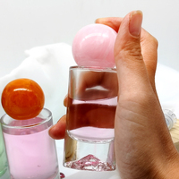 Botol Parfum kaca isi ulang bening 30ml 50ml 100ml mewah Logo kustom botol Parfum bulat Tiongkok