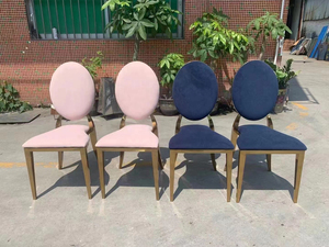 เก้าอี้สแตนเลสทรงสูงสำหรับโรงแรมเก้าอี้รับประทานอาหารในงานแต่งงานเก้าอี้รับประทานอาหารแบบวางซ้อนกันได้สีทองหรูหรา - Product Image 2