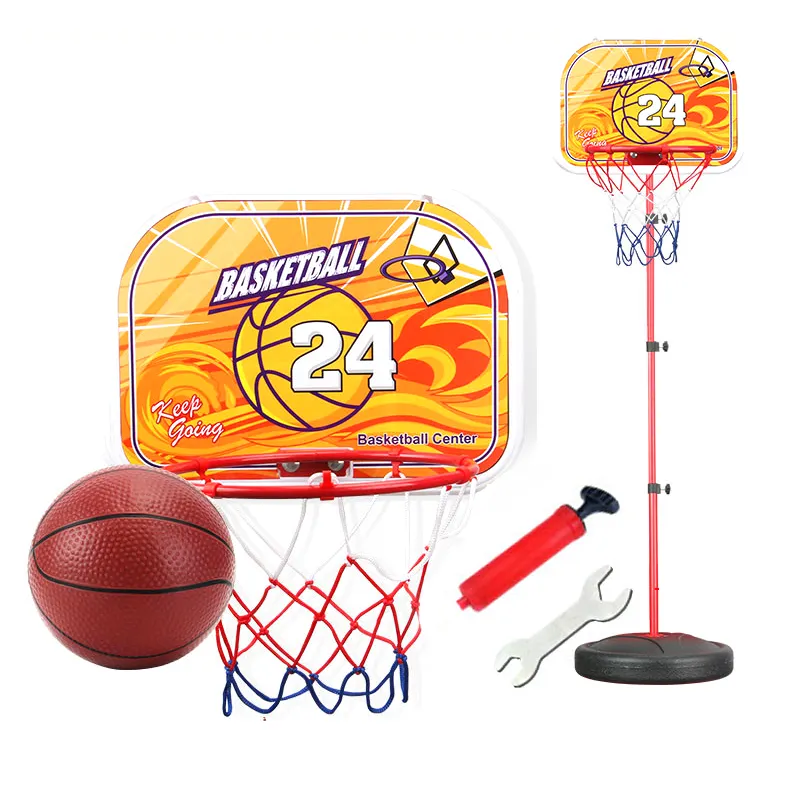 Otros productos de deportes de interior mini aro de baloncesto de plástico portátil para niños con pelota