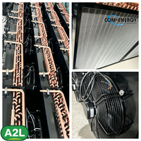 Condenseur industriel FNF refroidi par air pour entrepôt de transformation alimentaire, unité échangeur de chaleur à tubes en cuivre haute capacité 380V