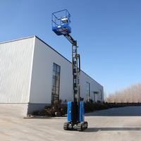 Nacelle élévatrice verticale compacte autopropulsée de 9,2 m, 200 kg, avec bras rotatif à 360 degrés