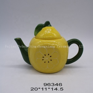 Porcelain Cookie Fruit <strong>Lemon</strong> Shaped Ceramic Hand-painted Sugar Salt Candy <strong>Jar</strong> Cookie <strong>Jars</strong> - Product Image 4