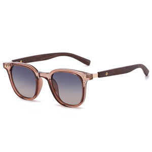 <b>Sunglasses</b> Women Rectangle Polarized UV400 Full Rim <b>Retro</b> Wood Frame Casual Adult 2022 - Product Image 3