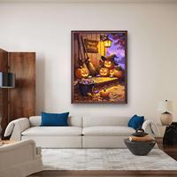 Huijie 30*40cm Peinture Acrylique Moderne Faite à la Main par Numéros Style Américain Nature Morte Kits d'Art Mural pour la Maison pour Halloween