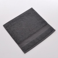 Custom Logo Beige Brown Cotton Square Towel 13.4*13.4 Inch Multi Color Small Facial Kerchief for Beauty Salon Hair Spa Hotel