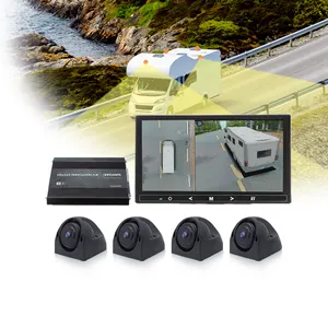 AHD 720P 1080p 360 Caméra de recul 3D Panoramique Bus Caméra DVR Camper Van RV Camping-car Sauvegarde 360 Degrés Système de caméra de voiture