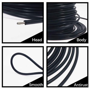 Kit de cable de luces para exteriores de acero inoxidable con ganchos y conectores para iluminación de camping - Product Image 4