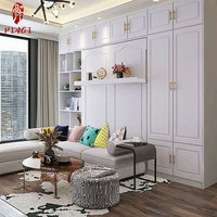 Lit Escamotable Canapé Double Taille Queen King, Mobilier de Bureau Pliant en Gros avec Armoire
