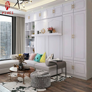 Wholesale Queen King <strong>Double</strong> Size Desk <strong>Folding</strong> Sofa Murphy <strong>Bed</strong> Sofa Furniture With Wardrobe Cabinet Murphy <strong>Bed</strong> - Product Image 3