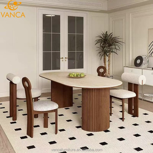 <span class=keywords><strong>โต๊ะ</strong></span>รับประทานอาหารแบบขาไม้โบราณขนาด200*100ซม., ท็อป<span class=keywords><strong>โต๊ะ</strong></span>หินสไตล์โมเดิร์นพร้อมไม้อัดใต้<span class=keywords><strong>โต๊ะ</strong></span>สำหรับ8<span class=keywords><strong>ค</strong></span>น - Product Image 3