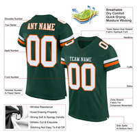 Vêtements de rue OEM, logo personnalisé, vêtements de football, vert olive et blanc, maillots de football sublimés, maillots de football américain, Chine