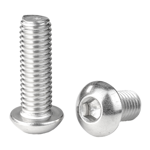 Tornillos Allen de Cabeza Redonda con Rosca Hexagonal ISO, Acero Inoxidable 304, M6 M8 M10 M12, Sistema Métrico - Product Image 1