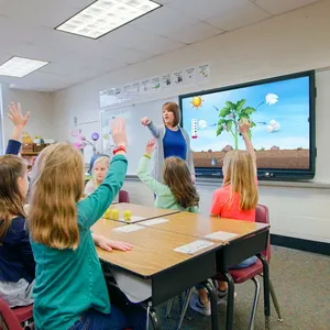 Sami-pizarra blanca interactiva para aula, educación en línea inteligente para Panel Digital, 65, 75, 86, 100 pulgadas, 4K, LCD