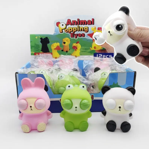 New Design Eye-Popping PVC Decompression Squeeze <b>Toy</b> for Office for 5-7 Years Old Squinting Frog <b>Panda</b> Rubber Duck <b>Toy</b> - Product Image 3