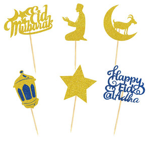 DAMAI Nuevos adornos y regalos decorativos para Eid al-Adha, decoraciones para pasteles con forma de luna, estrella y oveja, artículos para fiestas, decoración para pasteles con estrellas y luna - Product Image 4