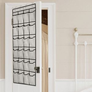 24 <b>Large</b> Pockets Over the Door Shoe Organizer Hanging Shoe Organizer for Door <b>Large</b> Capacity Shoe <b>Storage</b> Bag with 4 Metal Hooks - Product Image 2