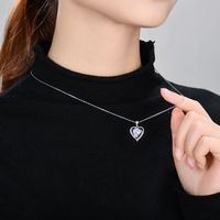 YH JEWELLERY Réel Pur 925 En Argent Sterling En Forme De Coeur Pendentif Plaqué Or Femme Bijoux Haute Qualité Zircon Incrustation pour Femmes