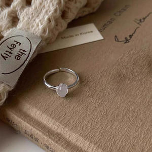 Colorful Moonstone Unique Design <b>Copper</b> High-End Open Band Ring Fashionable Exquisite Commute Friendly Stackable Wedding - Product Image 6