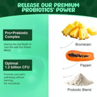 Probiotiques liquides OEM pour chiens et chats, prébiotiques, enzymes digestives, formule 3-en-1, soutien immunitaire, digestion sensible, vitamines nutritives
