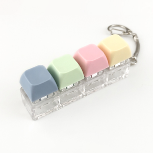 Llavero de teclado personalizado con botón transparente antiestrés, juguete de plástico para aliviar el estrés, llavero fidget. - Product Image 5