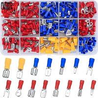 Connecteurs 280 pièces, kit de bornes à sertir à froid, mâle et femelle, isolées, type fourche et anneau, pour câblage et réparation électrique