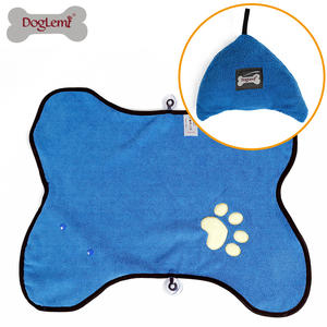 Großhandel Custom Cartoon Logo Bad Haustier Handtuch Wasch bar Schnellt rocknend Absorbent Bestickt Druck Mikro faser Hunde tuch - Product Image 3