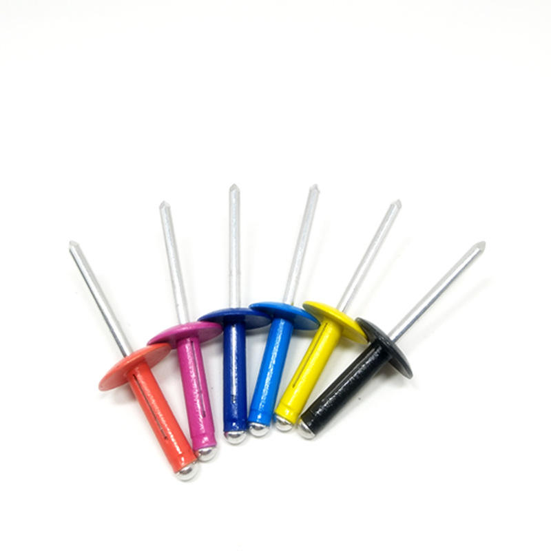 Rivetti Fissaggio Metallo Rivetti Ciechi Testa A Flangia Grande - 30 Pezzi Nero 3.2x12x10mm In Alluminio E Acciaio Rivetti Riparazioni