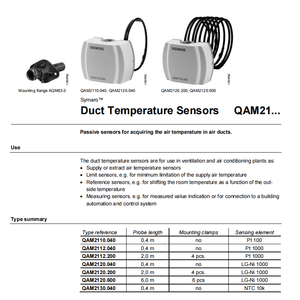 Sensores de Calefacción HVAC SIEMENS Duct QAM2120.200 <span class=keywords><strong>LG</strong></span>-Ni1000 - Material PVC IP42 -50...80C Fácil Instalación Hecho en China para Hospitales - Product Image 6