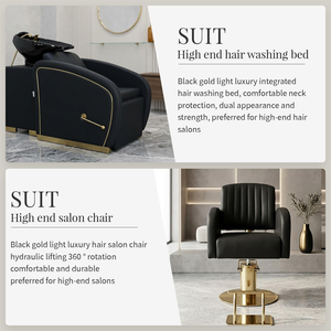 Sillón de Masaje para Champú de Alta Calidad al por Mayor, Cama de Champú Personalizable en Color para Salón con Tazón Negro - Product Image 2