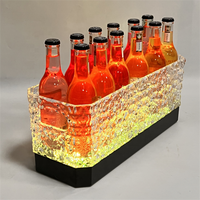 Seau à glace LED moderne personnalisé pour hôtel et restaurant, 12 bouteilles, ensemble de bar en plastique PC pour bar à domicile et usage commercial