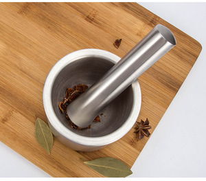 Household kitchen tool mini pestle mortar for garlic - Product Image 6