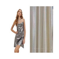 Tissu brillant or et argent, or chaud, avec élastique sur quatre côtés, tissu en spandex extensible dans les quatre sens, tissu métallique pour robe