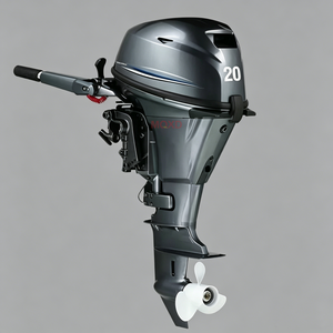 Moteur hors-bord à essence 2 temps 20 CV, léger et facile d'entretien, pour petits bateaux, kayaks et pêche quotidienne en eau peu profonde - Product Image 1